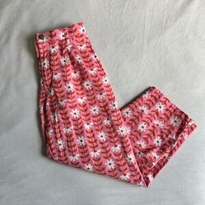 Big Bud Press Lazy Daisy pink pleated trouser